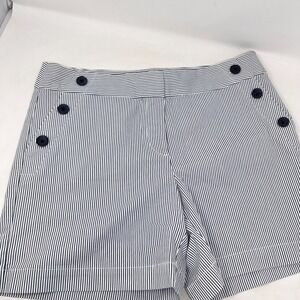 Ann Taylor Loft Women's Shorts Blue & White Striped Shorts Size 10